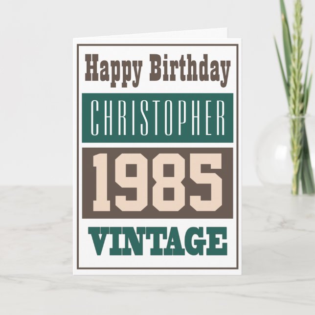 Nacido en 1985 Tarjeta de felicitación (Anverso)