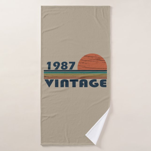 nacido en 1987 regalo de cumpleaños vintage (Toalla de baño)