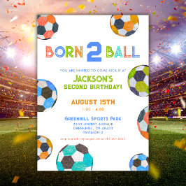 Nacido en Ball Fun Soccer Invitación a cumpleaños