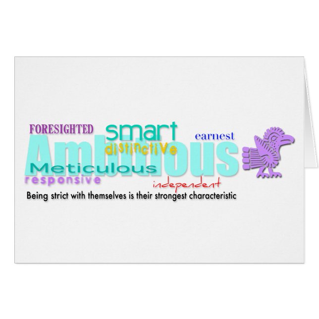 Nacido en el año galardonado Personalidad Tarjeta  (Anverso (Horizontal))