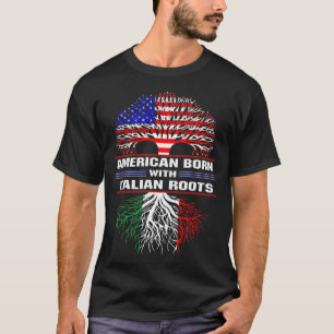 Nacido en Estados Unidos con una camiseta de raíc