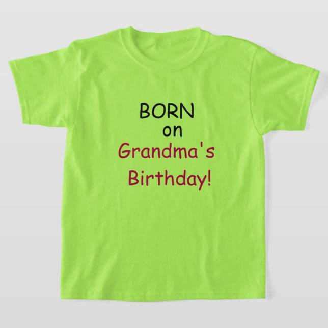 NACIDO en la camiseta de cumpleaños de la abuela p (Distribución)