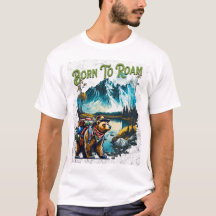 "Nacido en la carretera" camiseta exterior/de send