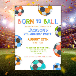 Nacido en la invitación al cumpleaños de Ball Colo