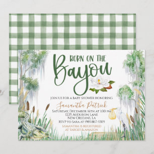 Nacido en la invitación de Baby Shower de la zona
