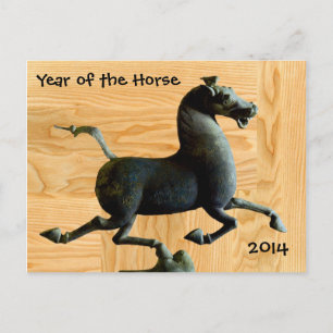 Nacido en la tarjeta postal del año del caballo de