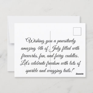 Nacido en Sparkle - Cuta tarjeta plana de 4 de jul