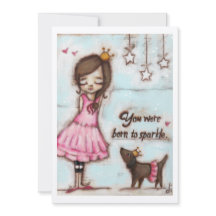 Nacido en Sparkle - Tarjeta de Arte Frameable
