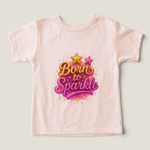 Nacido en Sparkle Toddler Chica Tee