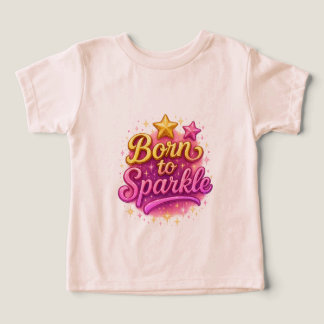Nacido en Sparkle Toddler Chica Tee