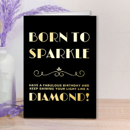 Nacido en Sparkle Vintage Typographic Birthday Gol