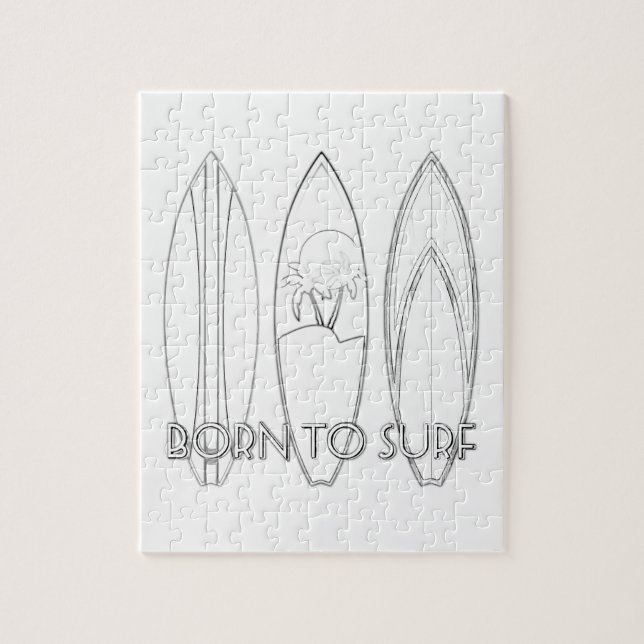 Nacido En Surf Adulto Coloring Puzzle (Vertical)
