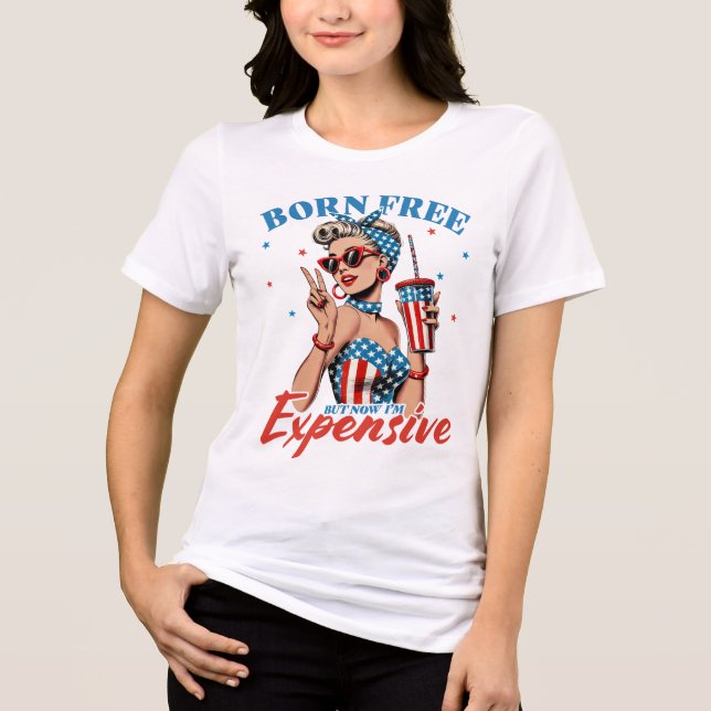 "Nacido libre pero ahora soy costoso" Camisa Ameri (Anverso)