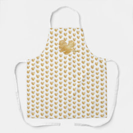 Nacido para Brillar Delantal de Oro Blanco