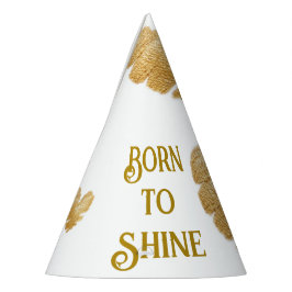 Nacido para brillar Gorras Fiestas blancos