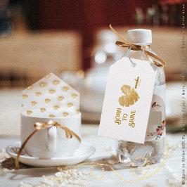 Nacido para brillar Papel Tejido Blanco y Oro