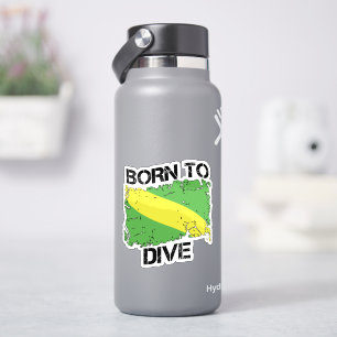 Nacido para bucear Pegatina de la bandera de Nitro