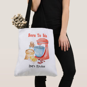 Nacido para hornear la bolsa de tote