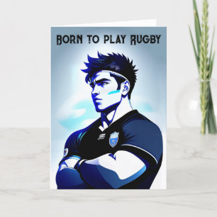 "Nacido para jugar al rugby" - Tarjeta de saludo d