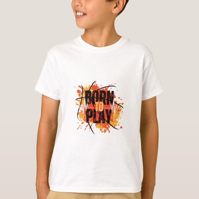 Nacido para jugar camiseta para niños (Anverso)