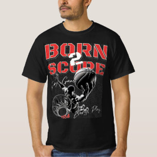 Nacido para puntuación de camiseta gráfica de balo