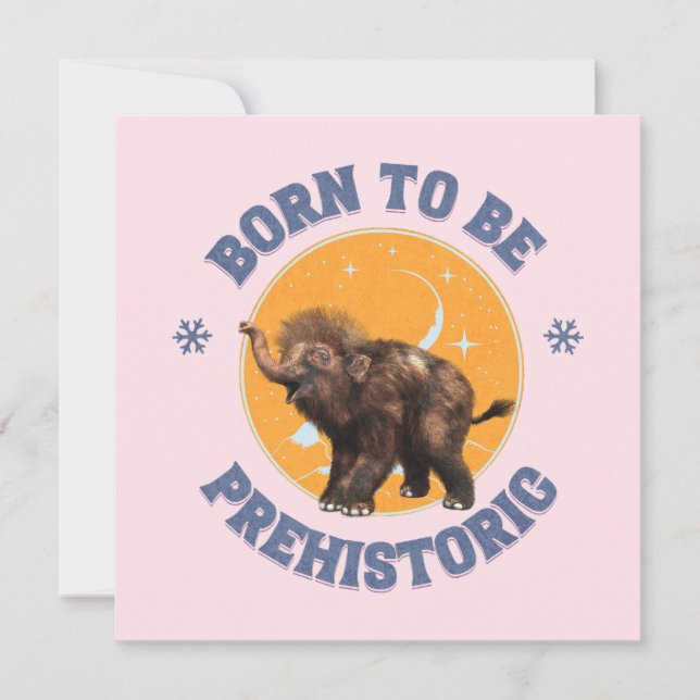 Nacido para ser bebé mamut lanudo prehistórico (Anverso)