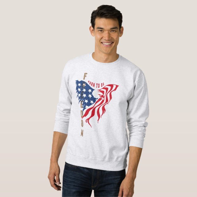 Nacido para ser libertad | Sudadera masculina (Anverso completo)