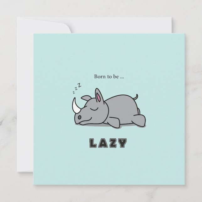 Nacido para ser perezoso (Anverso)