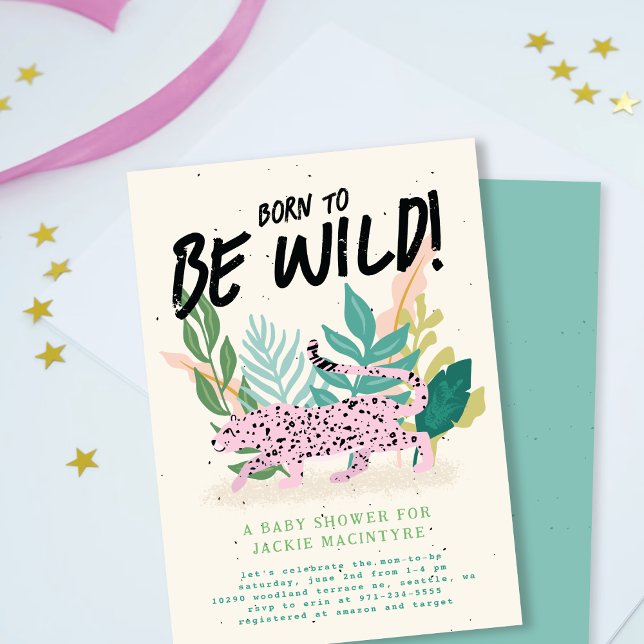 Nacido Para Ser Salvaje Invitación Baby Shower (Subido por el creador)