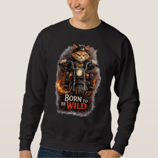 Nacido para ser salvaje - Sudadera gráfica de gato