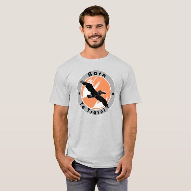 Nacido para viajar en camiseta (Anverso completo)