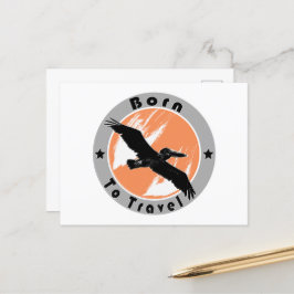 Nacido para viajar postal