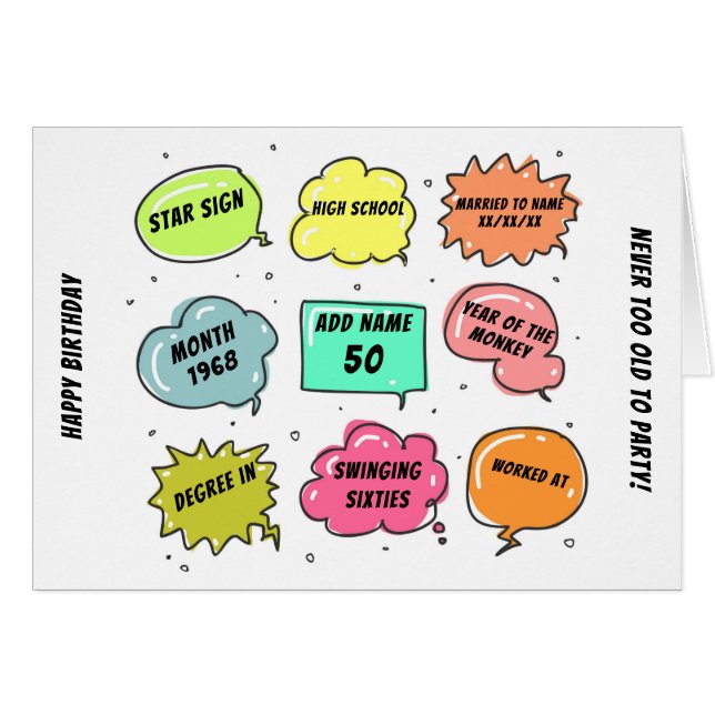 Nacido personalizado 1968 años - ESTA ES SU VIDA - (Anverso (Horizontal))