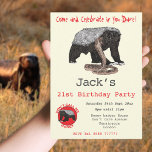 Nacimiento 21 de Honey Badger Badass Animal Funny<br><div class="desc">Los insignias saben cómo fiesta duro. Tienen una actitud intrépida e intrépida que animará a cualquier fiesta, sobre todo en su cumpleaños 21 o a una feminista de tacones bajos a la que no le gusta ser llamada miel. Esta divertida invitación a fiestas es fácil de personalizar para crear una...</div>