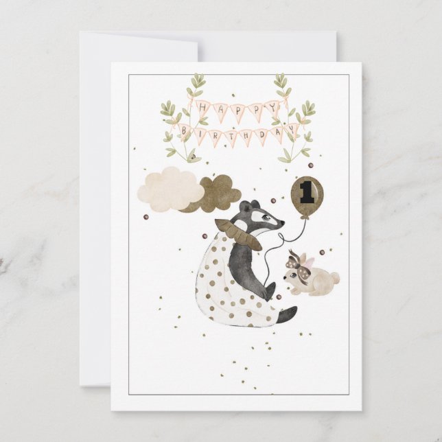 Nacimiento animal de niño de un año de edad (Anverso)