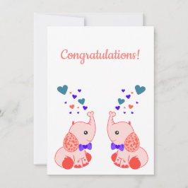 Nacimiento de gemelos, felicitaciones a la bebé ro