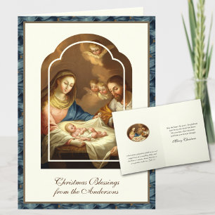 Nacimiento de Jesús María José Navidad Vintage