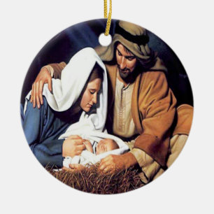 Nacimiento de Jesús Ornamento de Navidad