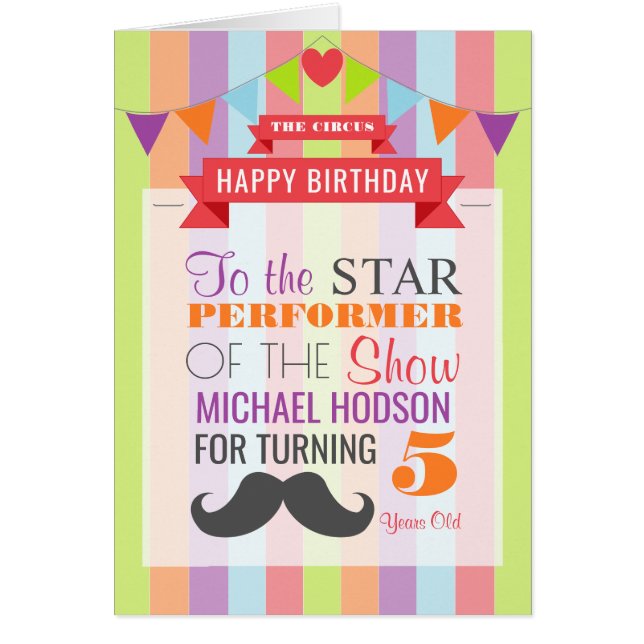 Nacimiento de los niños de Circus Poster Vintage (Frente)