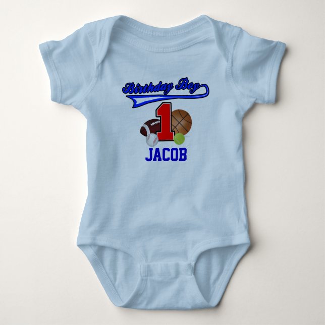 Nacimiento de niño Deporte Primera Camisa de Cumpl (Anverso)
