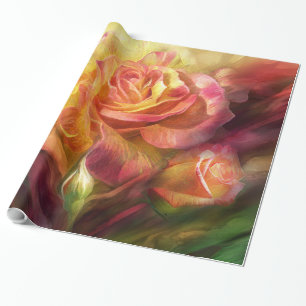 Nacimiento de un papel de regalo color de rosa del