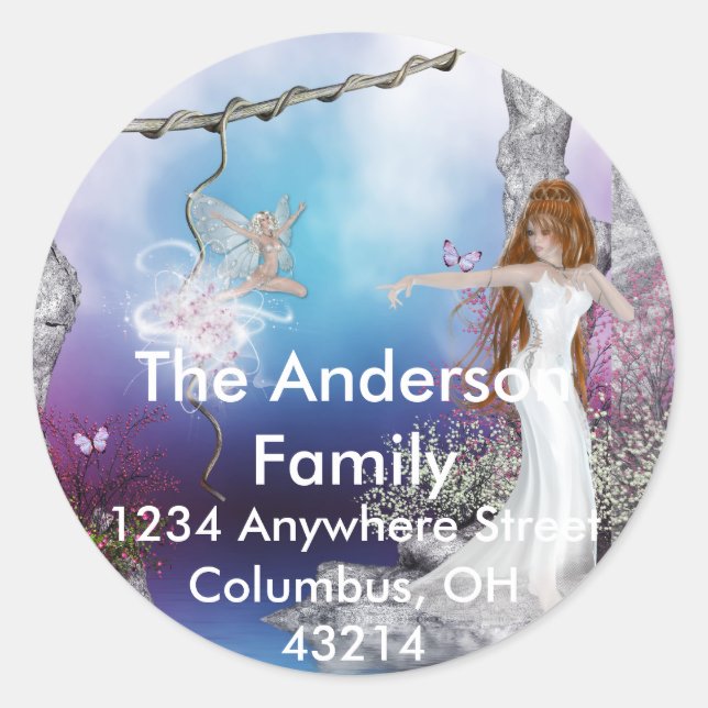 Nacimiento de una etiqueta de dirección de devoluc (Anverso)