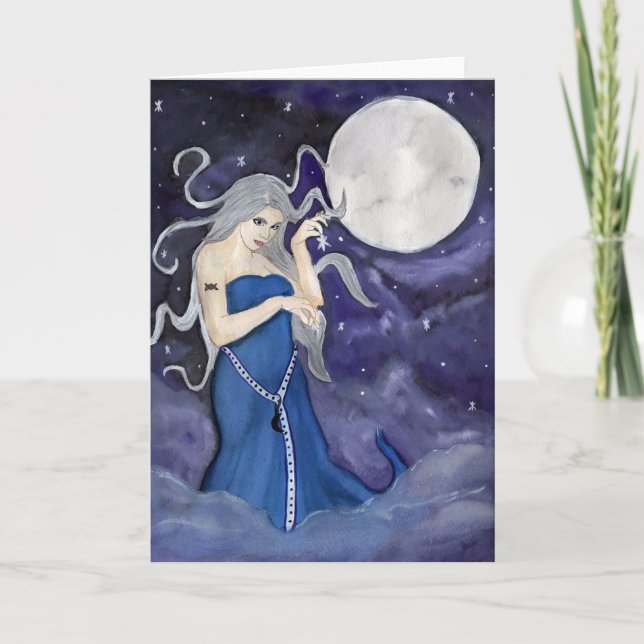 Nacimiento de una tarjeta de felicitación estrella (Anverso)