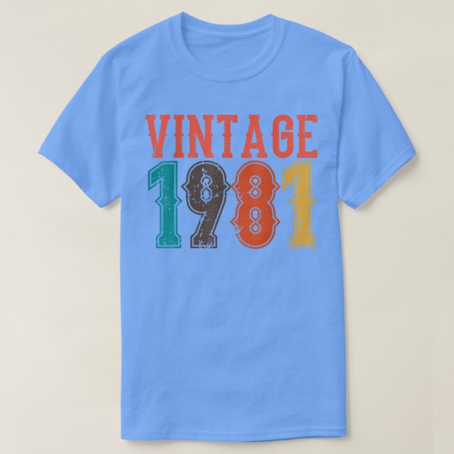 Nacimiento Papá Vintage Camiseta De 1981 (Diseño del anverso)