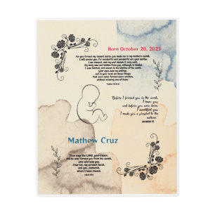 Nacimiento y bendición de un bebé de arte mural me