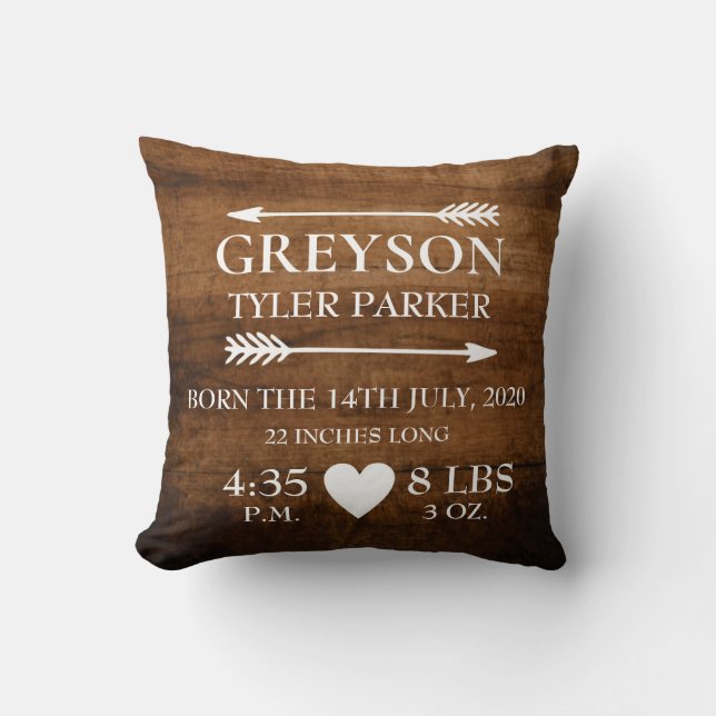 Nacimientos rusos personalizados: almohada de bebé (Anverso)