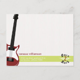 ¡Nació en Rock! Tarjetas de nota plana personaliza