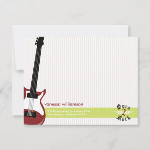 ¡Nació en Rock! Tarjetas de nota plana personaliza
