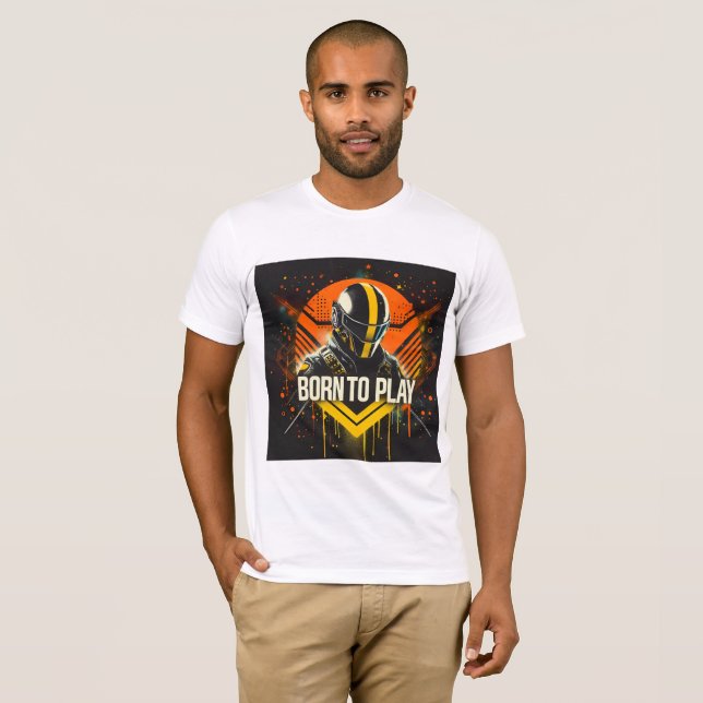 Nació para jugar una camiseta única. (Anverso completo)