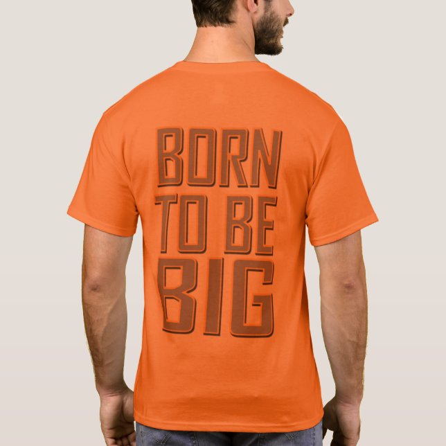 Nació para ser una camiseta Naranja GRANDE (Reverso)